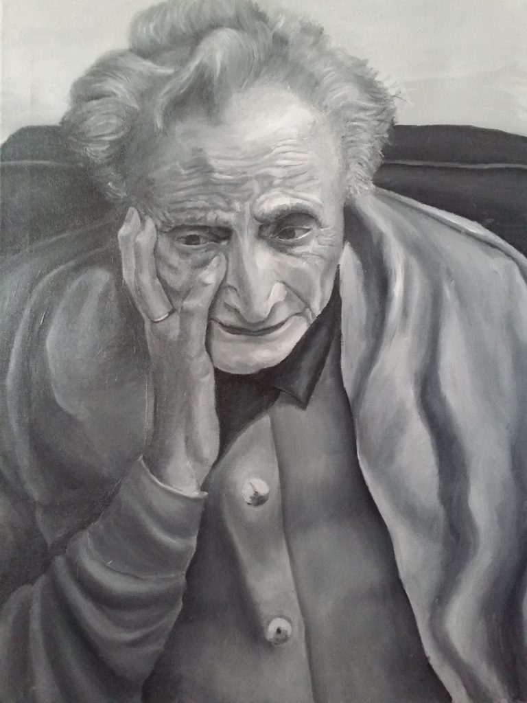 Ritratto olio su tela" nonna Lina"