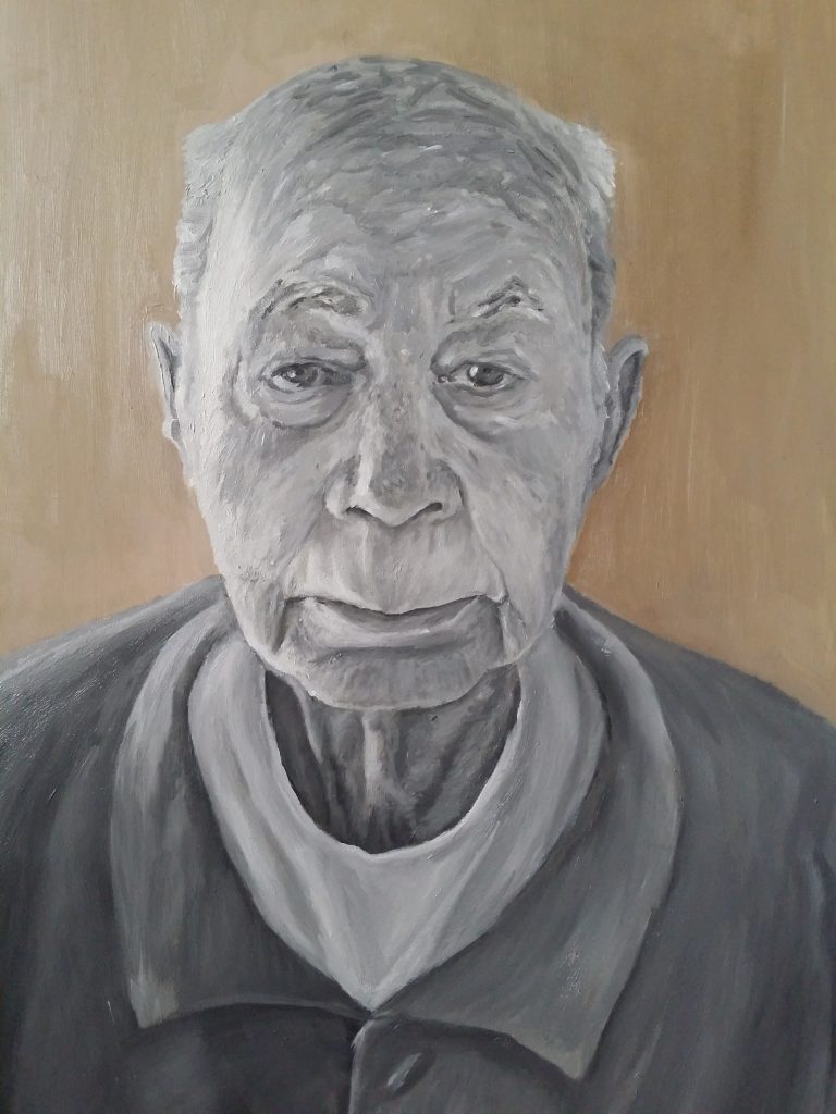 Ritratto olio su tela "nonno Angiolino"